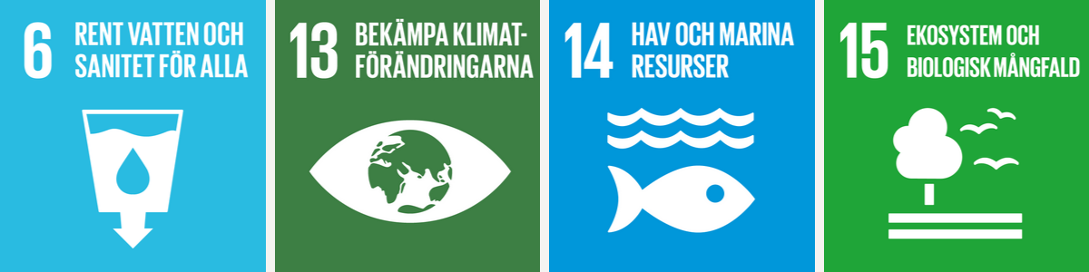 Följande fyra av FN:s sammanlagt 17 globala mål stod i fokus under Kretsloppslandets Vattenveckor.
