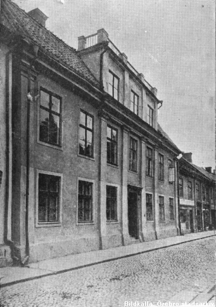 Fredshuset, Storgatan 7 (nu rivet). Bildkälla: Örebro stadsarkiv